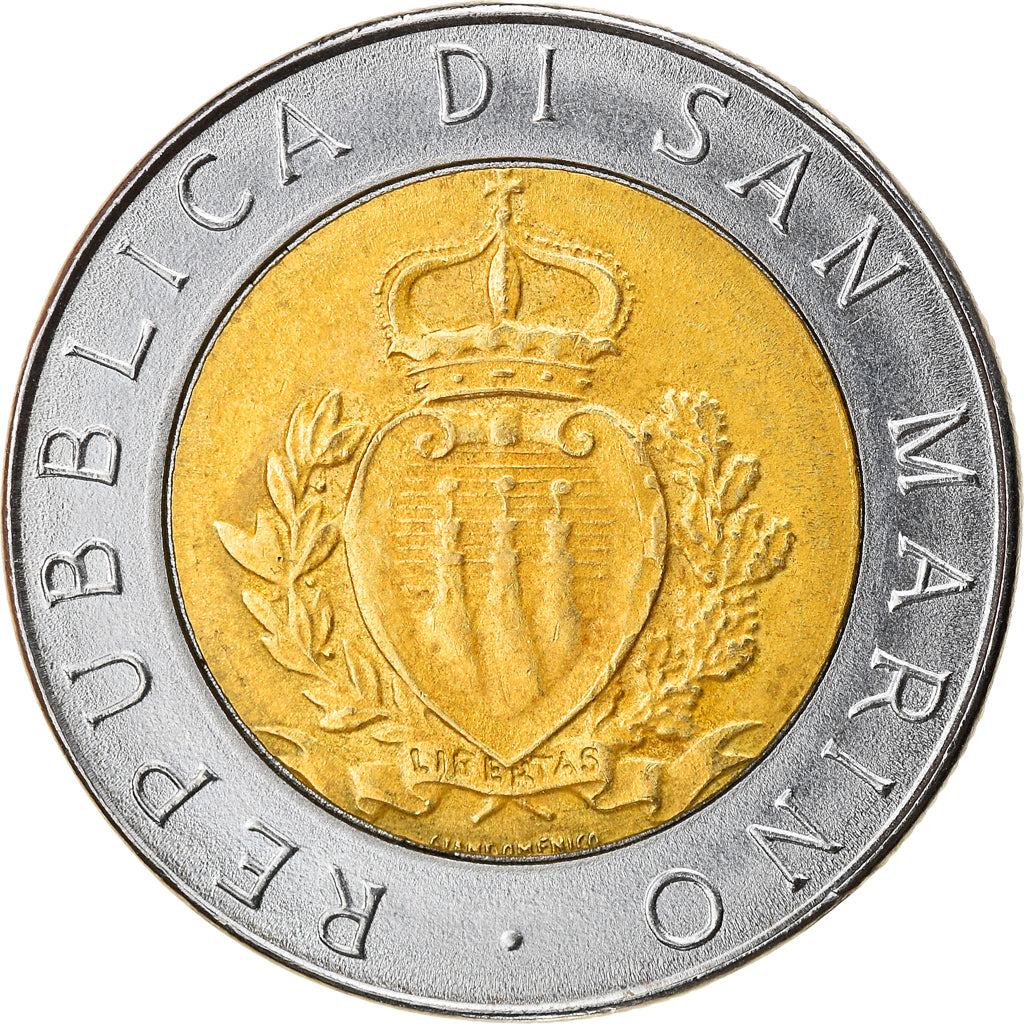 Coin, San Marino, 15th Anniversary - Resumption of Coinage, 500 Lire, 1987