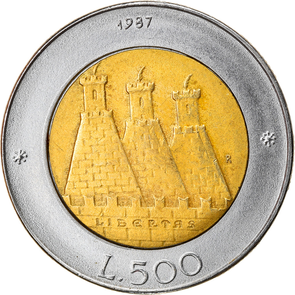 Coin, San Marino, 15th Anniversary - Resumption of Coinage, 500 Lire, 1987