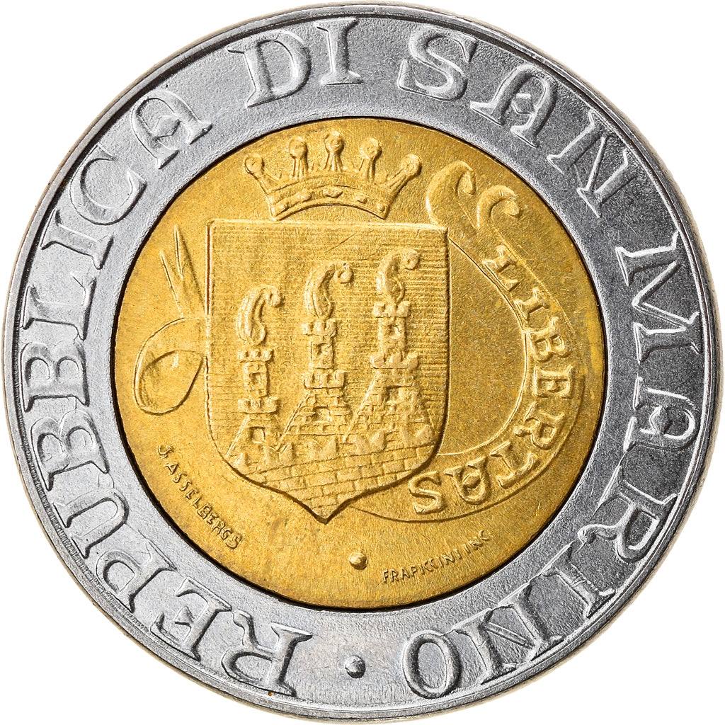Monnaie, San Marino, 500 Lire, 1989, SUP, Bi-Metallic, KM:239