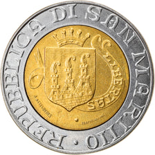 Monnaie, San Marino, 500 Lire, 1989, SUP, Bi-Metallic, KM:239