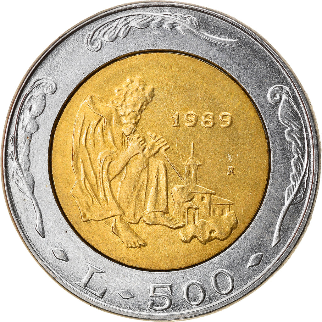 Monnaie, San Marino, 500 Lire, 1989, SUP, Bi-Metallic, KM:239