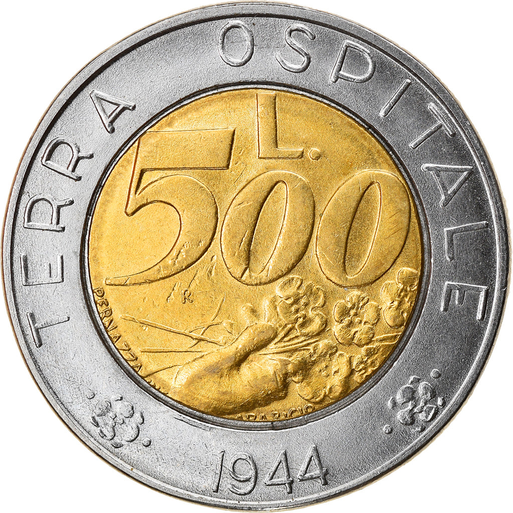 Coin, San Marino, 500 Lire, 1991, Rome, AU(50-53), Bi-Metallic, KM:269