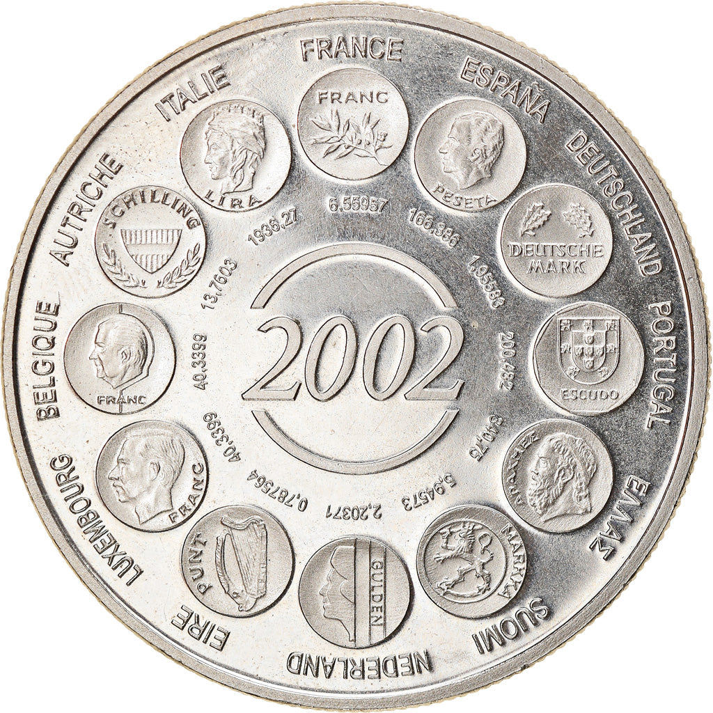 Frankrijk, Medaille, Naissance de l'Euro Fiduciaire, 2002, ZF+, Copper-nickel