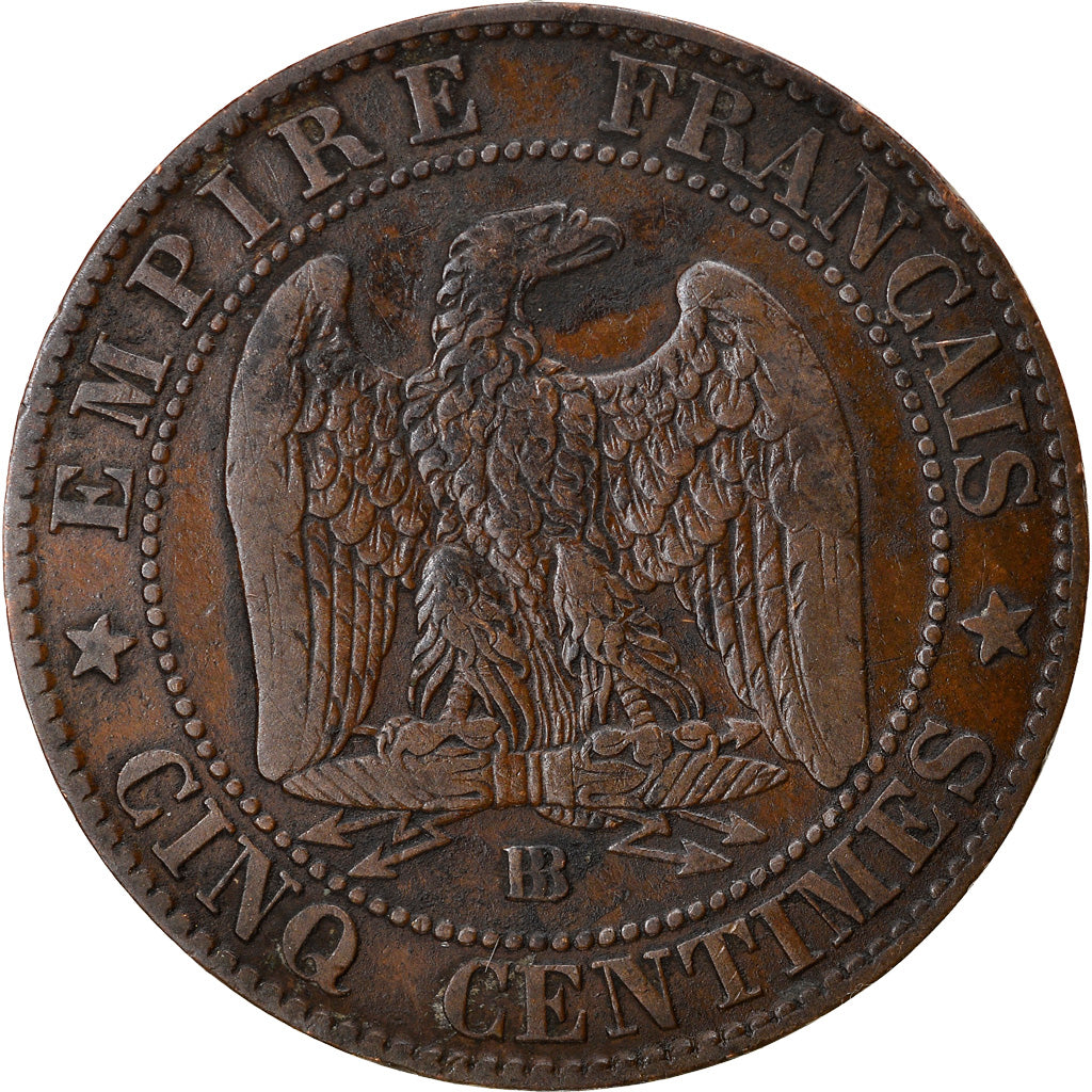 Coin, France, Napoleon III, Napoléon III, 5 Centimes, 1855, Strasbourg