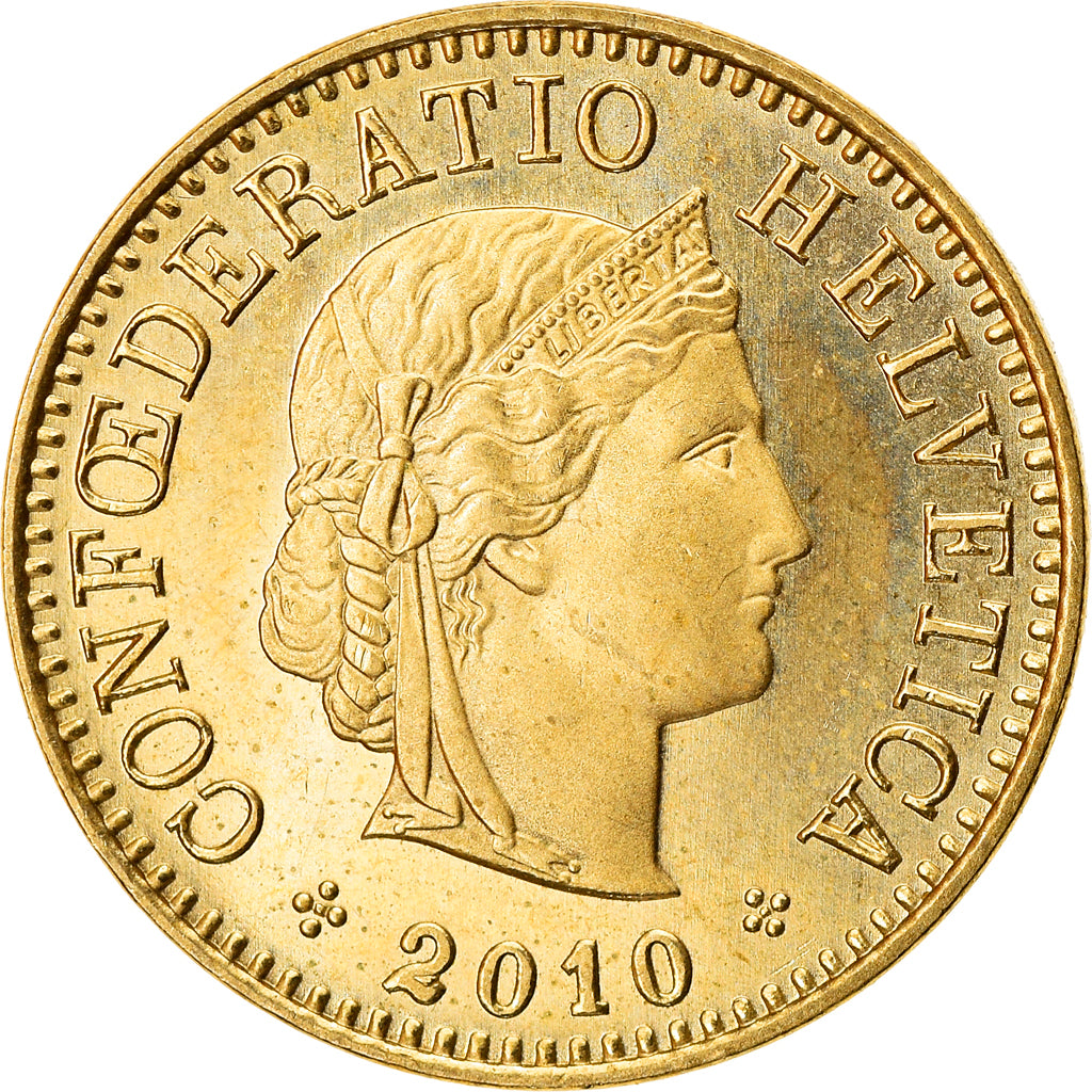 Moneta, Svizzera, 5 Rappen, 2010, Bern, BE, SPL-, Alluminio-bronzo, KM:26c