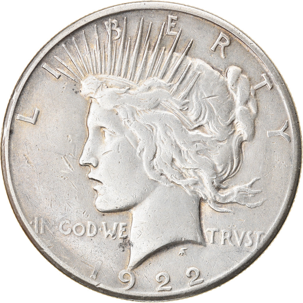 Coin, United States, Peace Dollar, Dollar, 1922, U.S. Mint, San Francisco