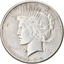 Coin, United States, Peace Dollar, Dollar, 1922, U.S. Mint, San Francisco