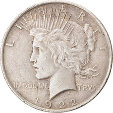 Coin, United States, Peace Dollar, Dollar, 1922, U.S. Mint, Philadelphia