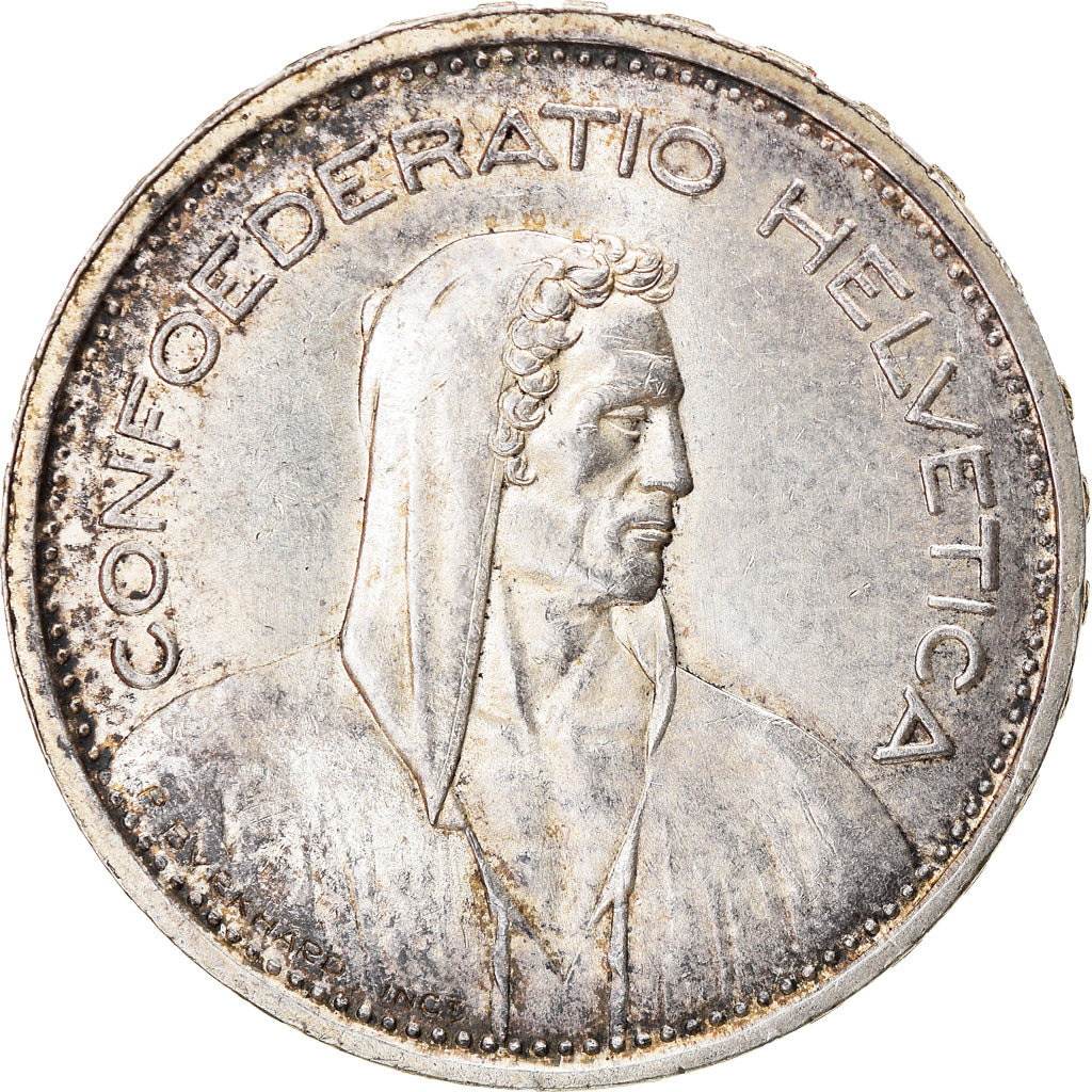 Coin, Switzerland, 5 Francs, 1953, Bern, EF(40-45), Silver, KM:40