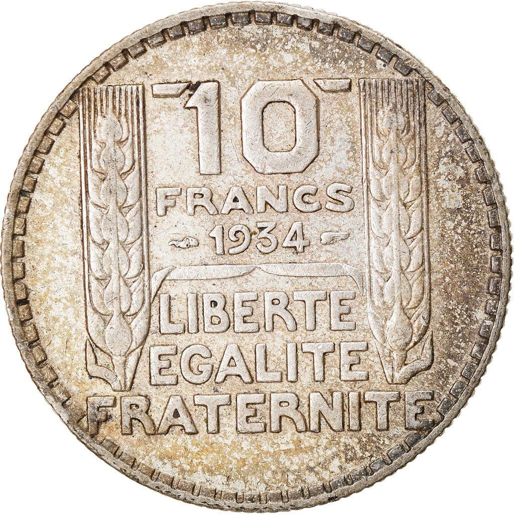 Coin, France, Turin, 10 Francs, 1934, Paris, VF(30-35), Silver, KM:878