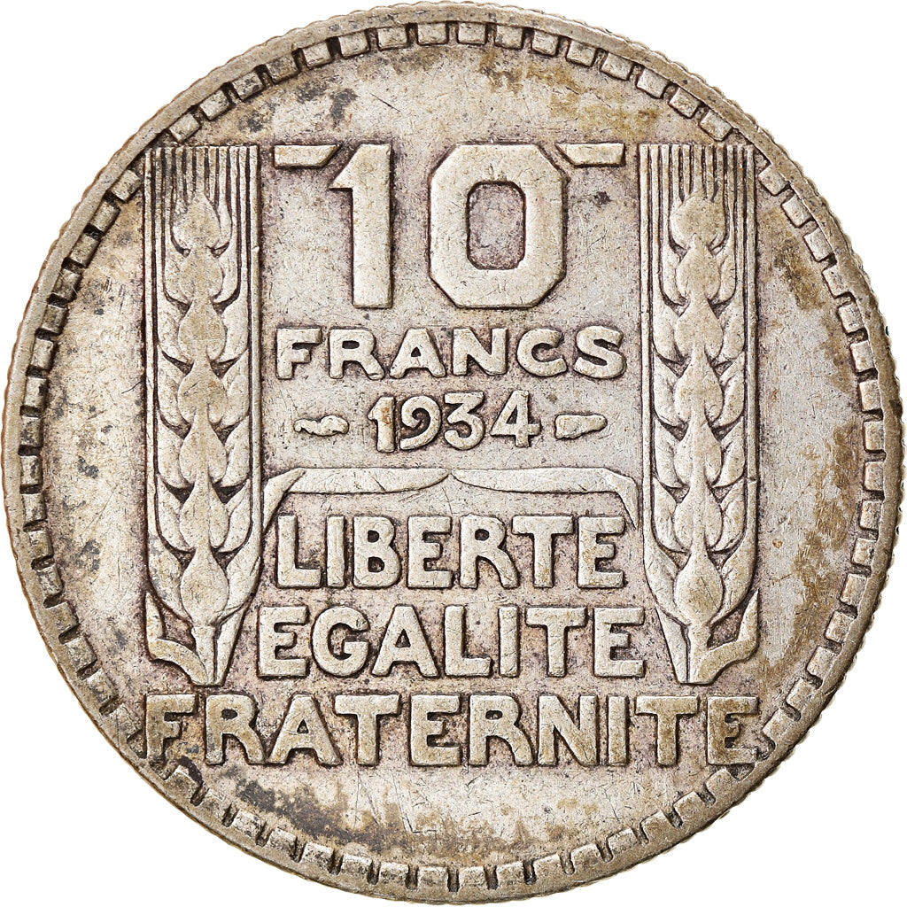 Coin, France, Turin, 10 Francs, 1934, Paris, VF(20-25), Silver, KM:878