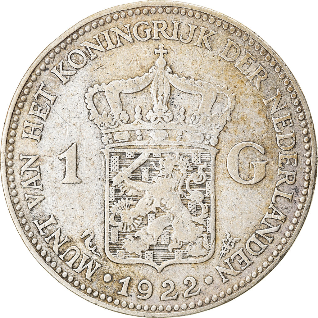 Münze, Niederlande, Wilhelmina I, Gulden, 1922, SS, Silber, KM:161.1