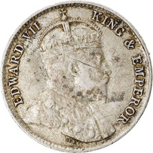 Coin, Ceylon, Edward VII, 10 Cents, 1908, VF(30-35), Silver, KM:97
