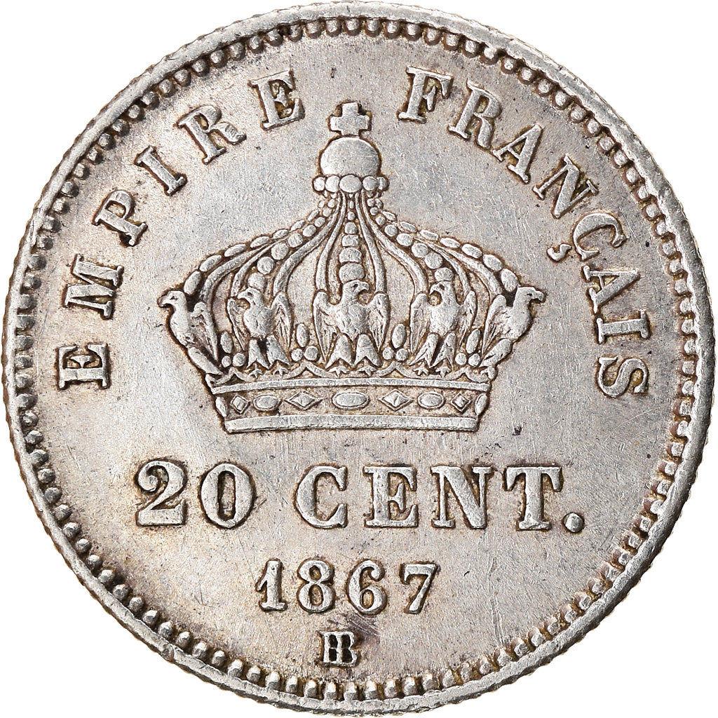 Coin, France, Napoleon III, Napoléon III, 20 Centimes, 1867, Strasbourg