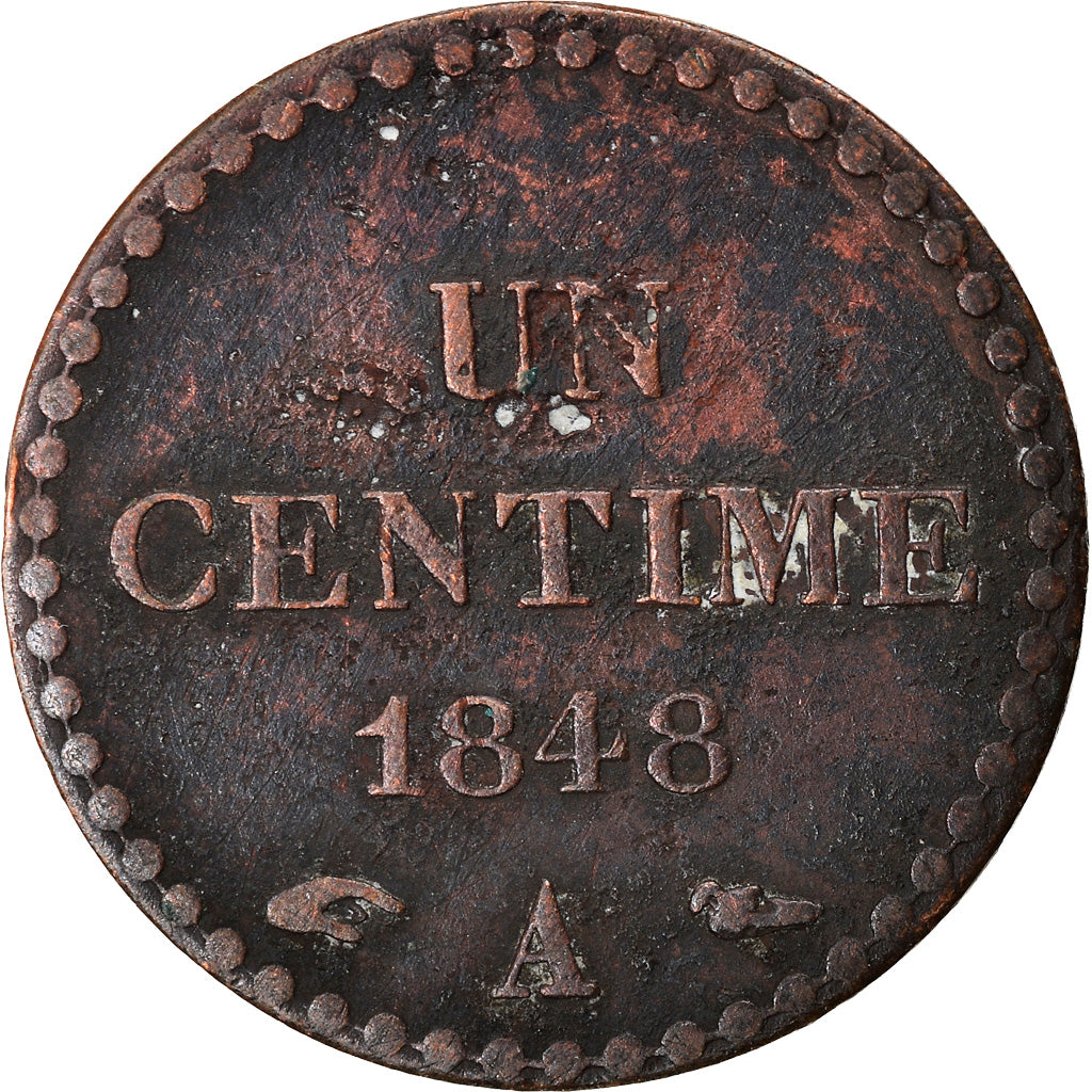 Coin, France, Dupré, Centime, 1848, Paris, VF(30-35), Bronze, KM:754