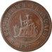 Monnaie, FRENCH INDO-CHINA, Cent, 1887, Paris, TTB, Bronze, KM:1, Lecompte:39