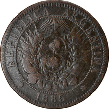 Coin, Argentina, 2 Centavos, 1885, VF(20-25), Bronze, KM:33