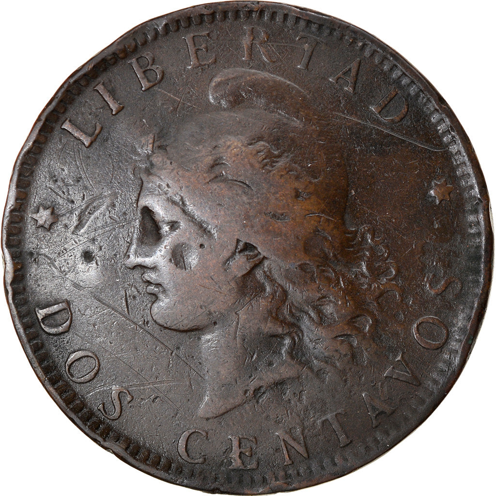 Coin, Argentina, 2 Centavos, 1890, VF(20-25), Bronze, KM:33