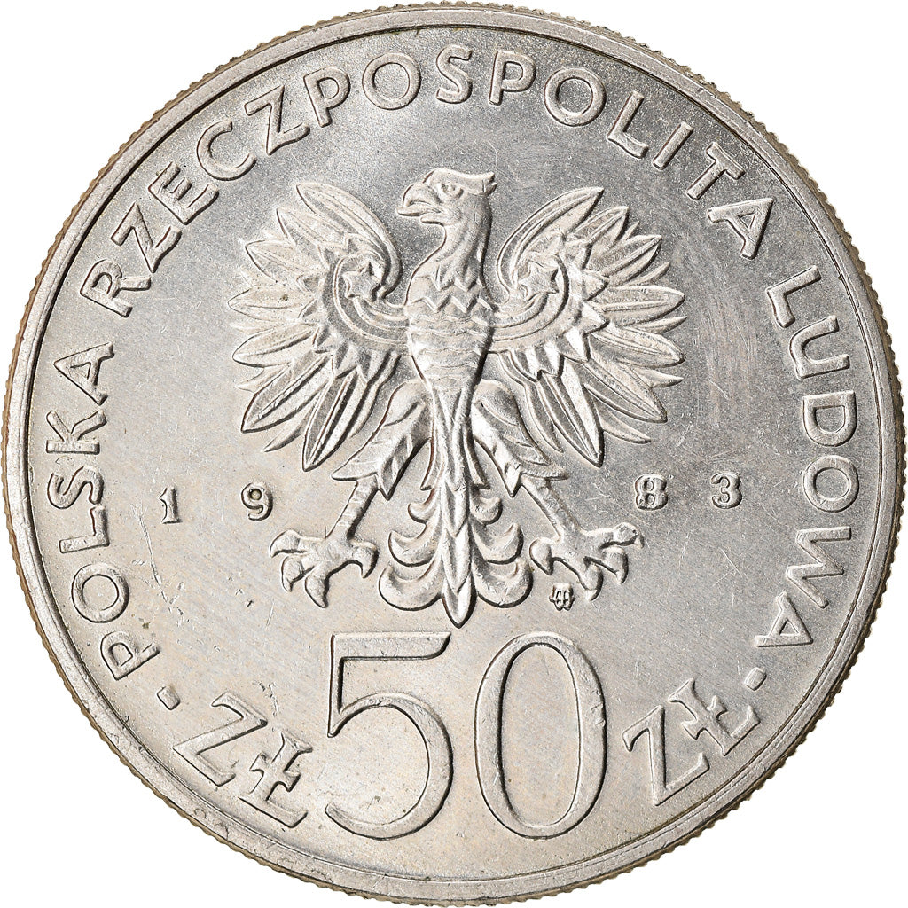 Moneda, Polonia, 50 Zlotych, 1983, Warsaw, MBC+, Cobre - níquel, KM:145