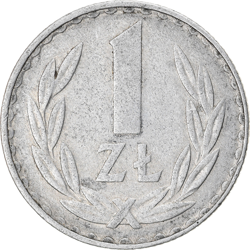 Moneta, Polonia, Zloty, 1977, Warsaw, MB, Alluminio, KM:49.1