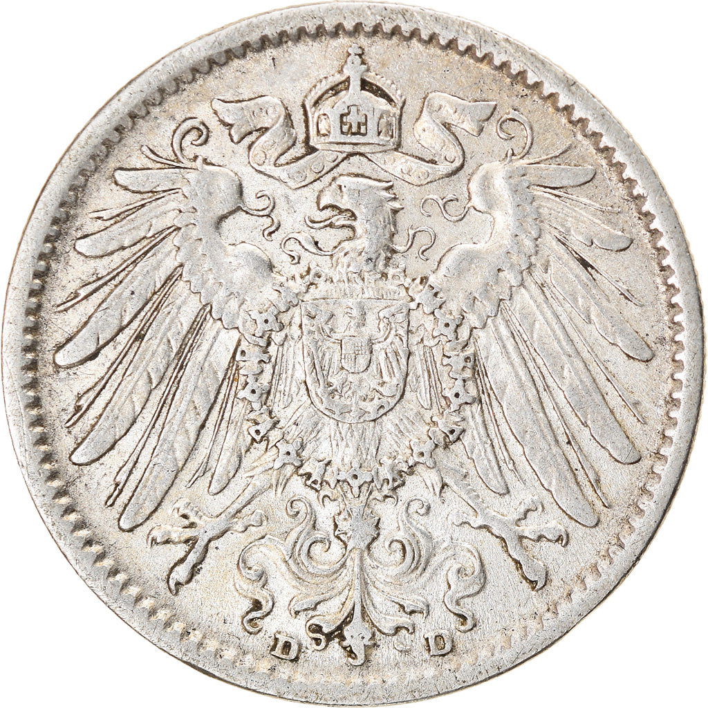 Coin, GERMANY - EMPIRE, Wilhelm II, Mark, 1915, Munich, EF(40-45), Silver, KM:14