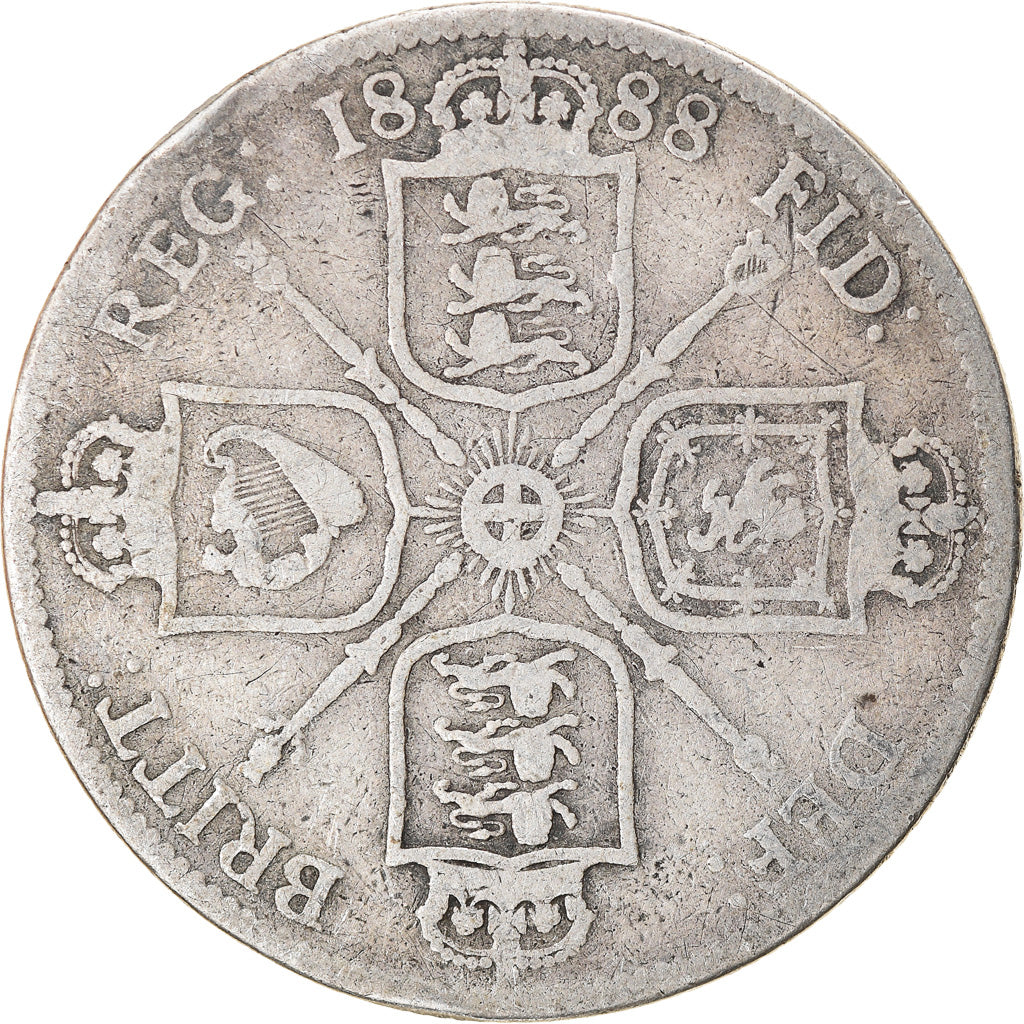 Moneta, Wielka Brytania, Victoria, Florin, Two Shillings, 1888, London