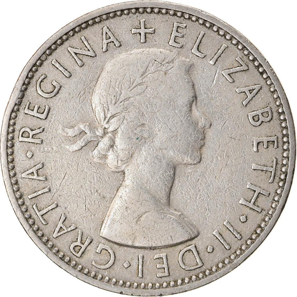 Coin, Great Britain, Elizabeth II, Florin, Two Shillings, 1958, EF(40-45)