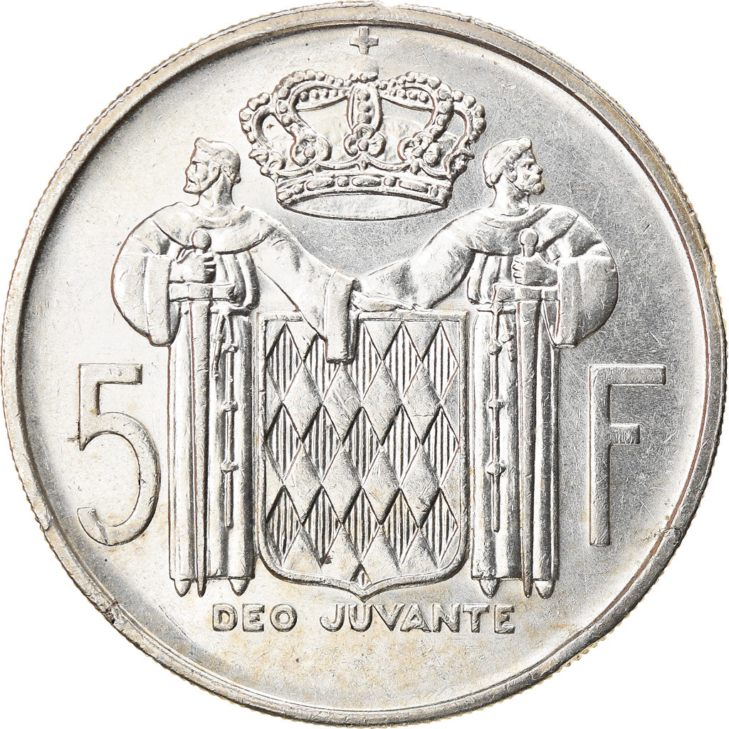 Coin, Monaco, Rainier III, 5 Francs, 1960, AU(50-53), Silver, KM:141