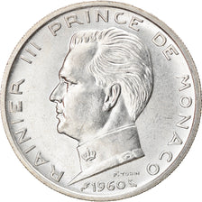 Coin, Monaco, Rainier III, 5 Francs, 1960, AU(50-53), Silver, KM:141