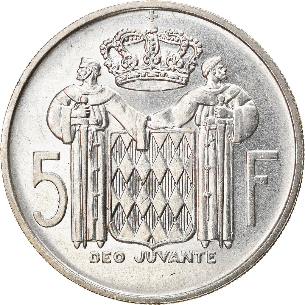 Coin, Monaco, Rainier III, 5 Francs, 1960, AU(50-53), Silver, KM:141