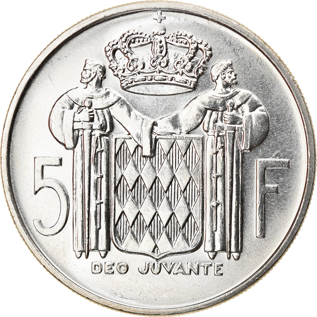 Coin, Monaco, Rainier III, 5 Francs, 1966, AU(55-58), Silver, KM:141, Gadoury:MC