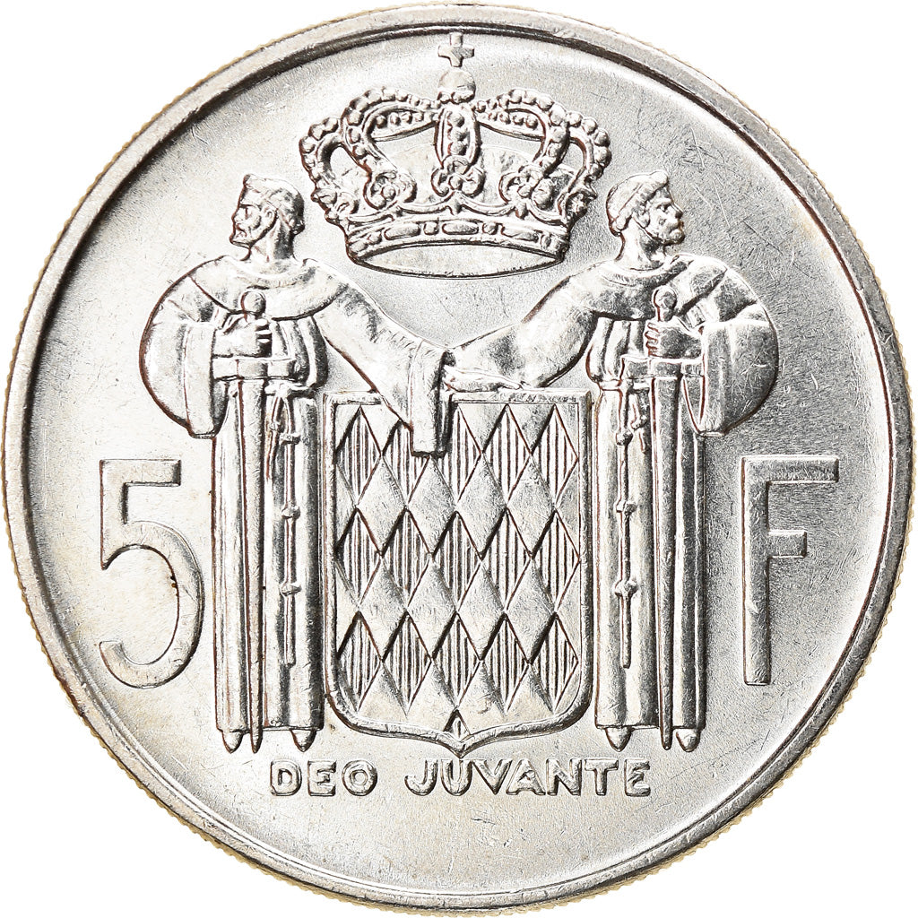 Coin, Monaco, Rainier III, 5 Francs, 1966, AU(50-53), Silver, KM:141