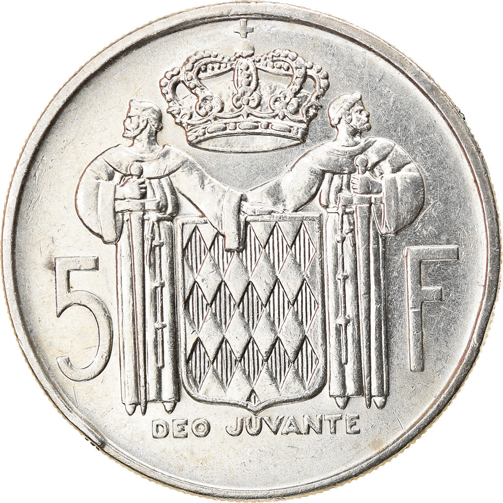 Coin, Monaco, Rainier III, 5 Francs, 1966, EF(40-45), Silver, KM:141