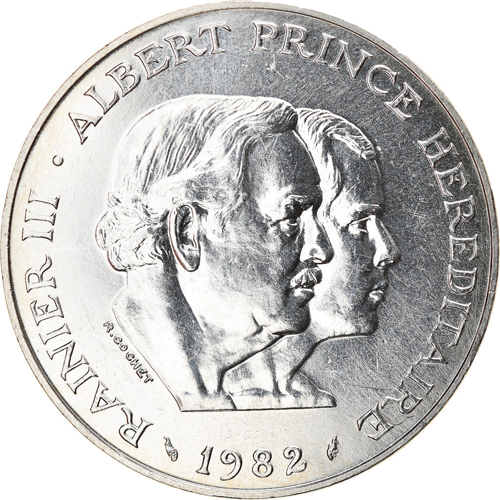 Coin, Monaco, Rainier III, 100 Francs, 1982, AU(55-58), Silver, KM:161