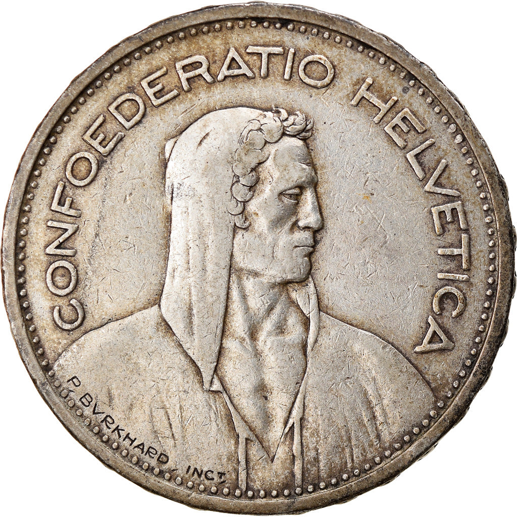 Coin, Switzerland, 5 Francs, 1932, Bern, VF(30-35), Silver, KM:40