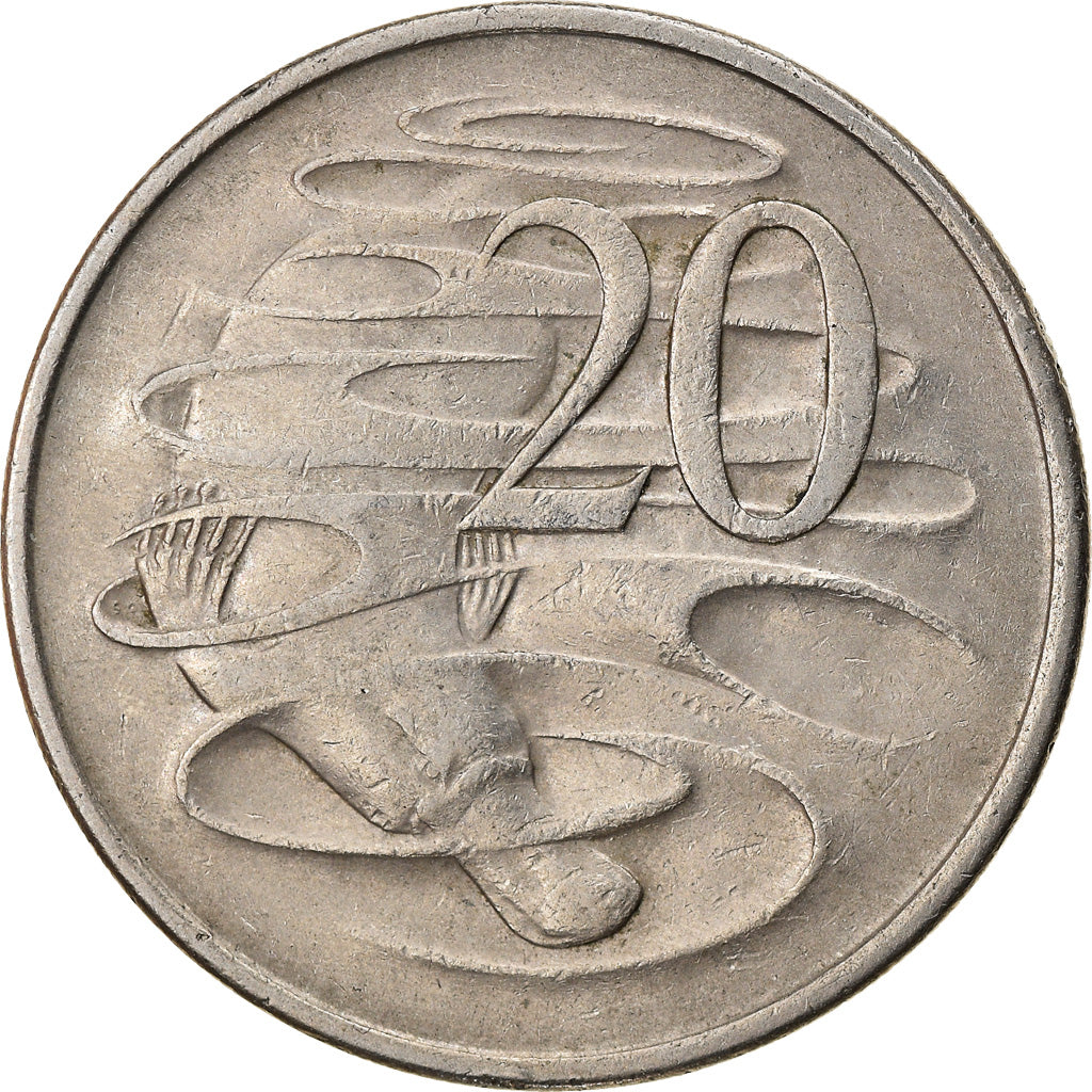 Monnaie, Australie, Elizabeth II, 20 Cents, 1968, TTB, Copper-nickel, KM:66