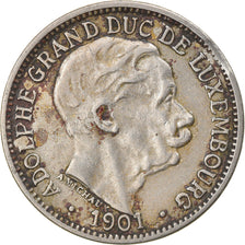 Coin, Luxembourg, Adolphe, 10 Centimes, 1901, EF(40-45), Copper-nickel, KM:25