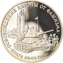 Monnaie, Russie, 50 th Anniversary Liberation Of Prague, 3 Roubles, 1995, BE
