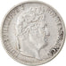 Moneda, Francia, Louis-Philippe, 1/2 Franc, 1845, Lille, BC+, Plata, KM:741.13