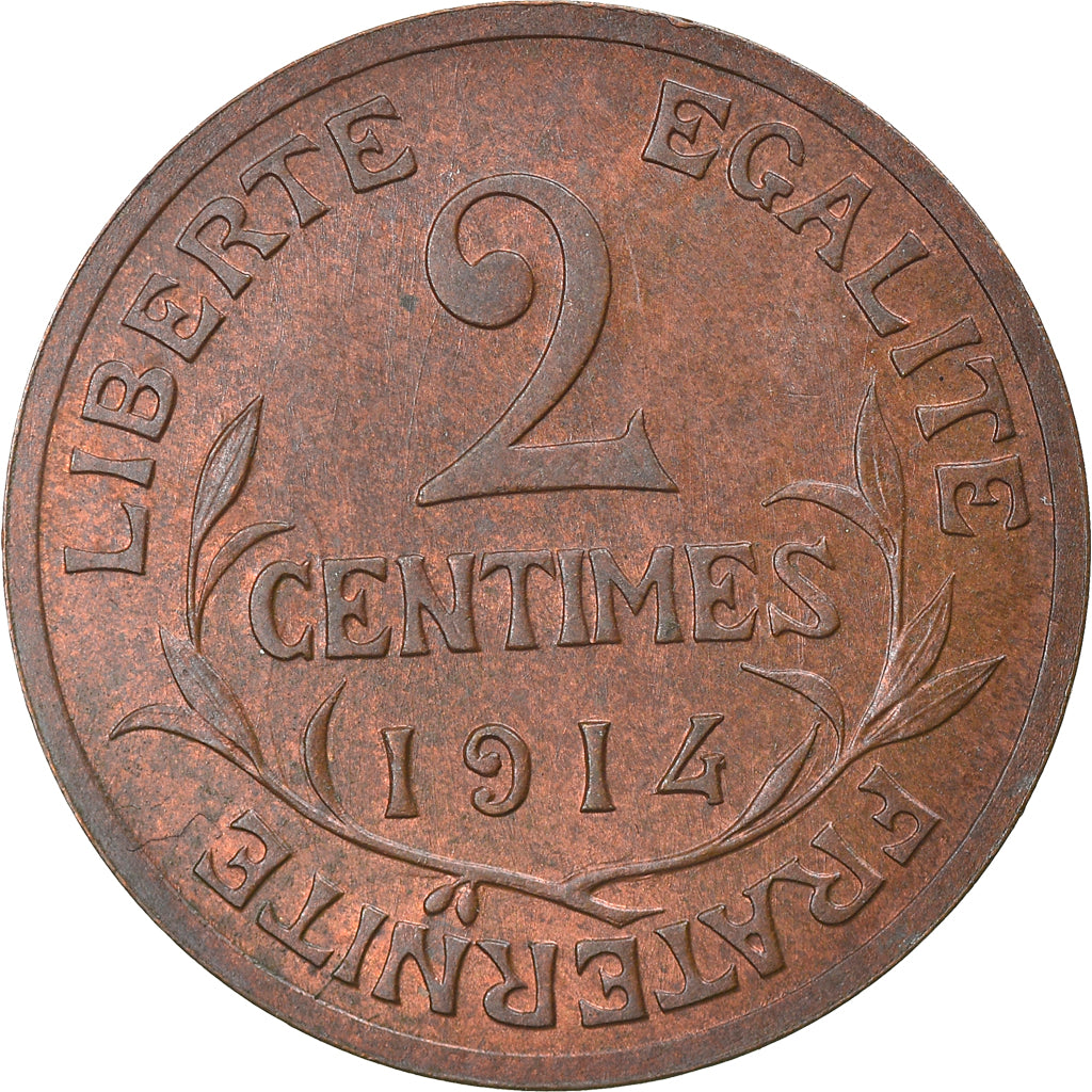 Monnaie, France, Dupuis, 2 Centimes, 1914, Paris, TTB+, Bronze, Gadoury:107