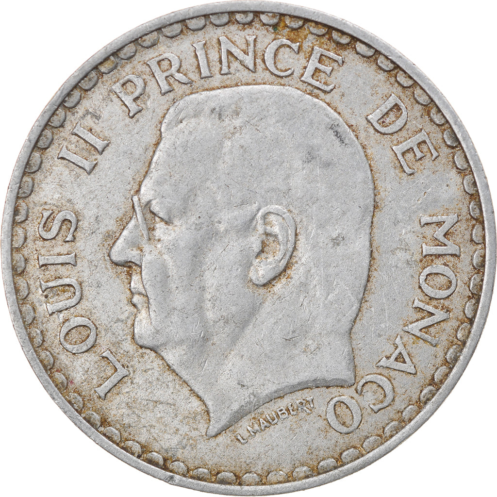 Munten, Monaco, Louis II, 5 Francs, 1945, FR, Aluminium, KM:122, Gadoury:MC135