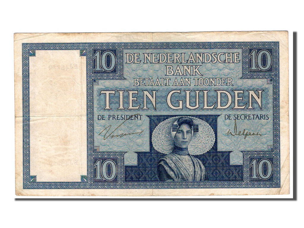 Paesi Bassi, 10 Gulden, 1924, BB
