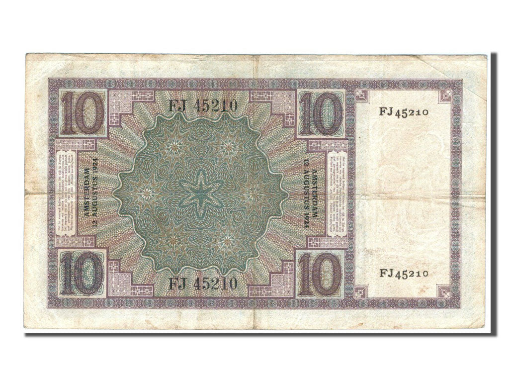 Paesi Bassi, 10 Gulden, 1924, BB