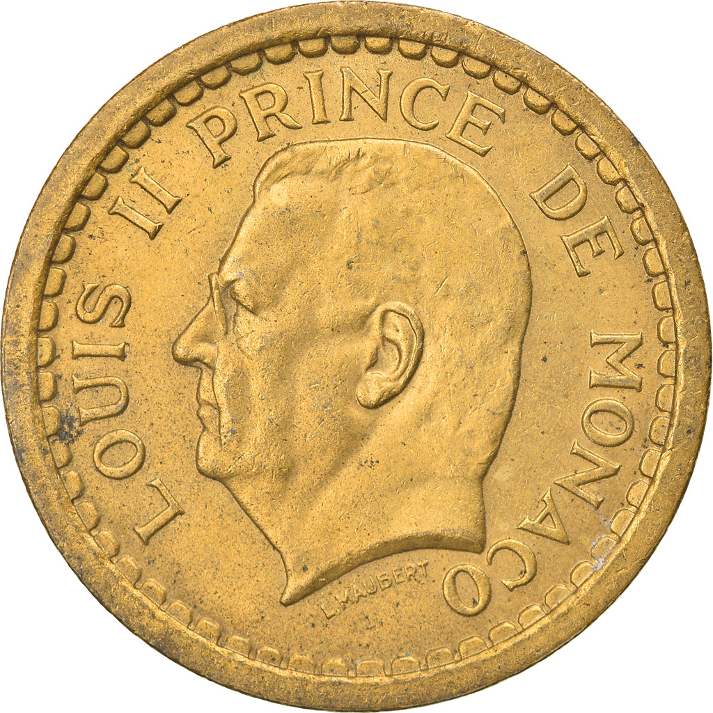 Coin, Monaco, 2 Francs, 1943, Paris, VF(30-35), Cupro-Aluminium, Gadoury:134