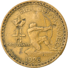 Moeda, Mónaco, Louis II, 2 Francs, 1926, Poissy, VF(20-25), Alumínio-Bronze