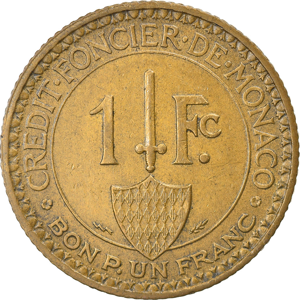 Moneda, Mónaco, Louis II, Franc, 1924, Poissy, MBC, Aluminio - bronce, KM:111