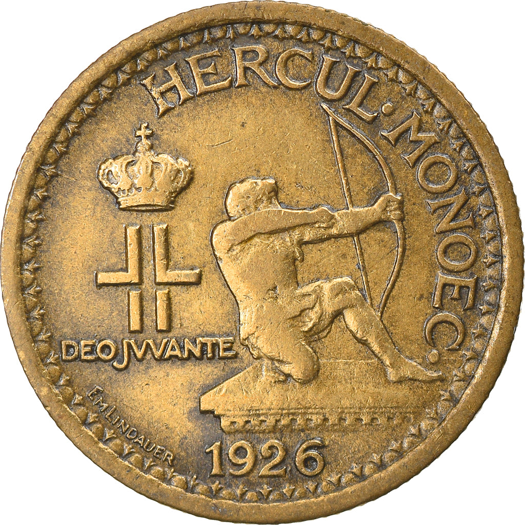 Monnaie, Monaco, Louis II, 50 Centimes, 1926, Poissy, TB+, Aluminum-Bronze