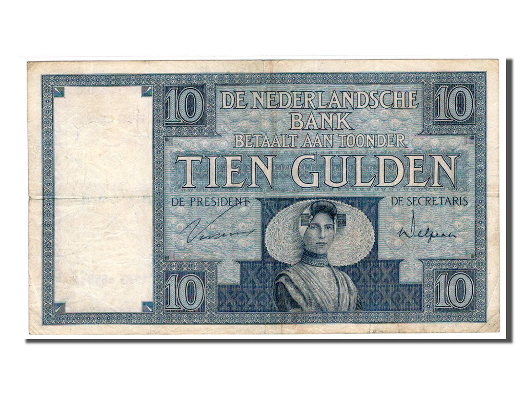 Netherlands, 10 Gulden, 1931, EF(40-45), BBG