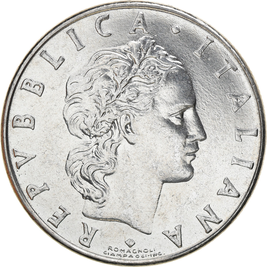 Münze, Italien, 50 Lire, 1977, Rome, UNZ, Stainless Steel, KM:95.1