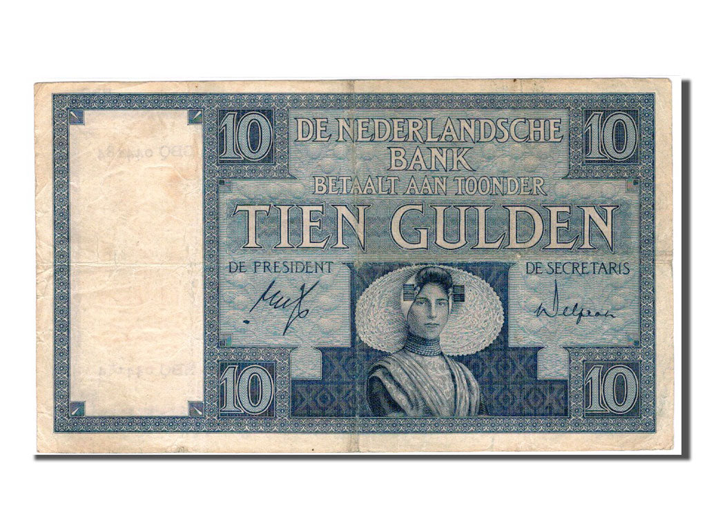 Paesi Bassi, 10 Gulden, 1932, MB+